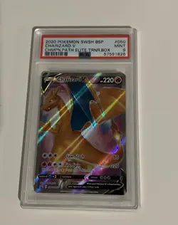 Pokemon Champions Path CHARIZARD V Promo SWSH #50 PSA 9 - Image 1