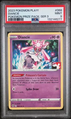 2023 POKEMON PLAY! PRIZE PACK SERIES 3 068 DIANCIE PSA 9 (Highest Graded) - Image 1