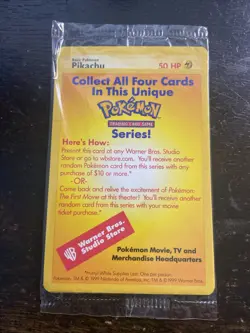 Pokemon The First Movie DRAGONITE ELECTABUZZ PIKACHU Promo 1999 3 Sealed Packs - Image 2