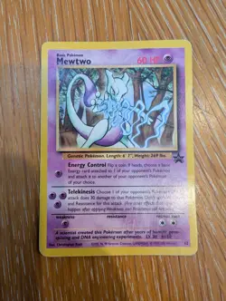Pokemon Mewtwo Black Star Promo 12 WOTC Christopher Rush - HP - Image 1