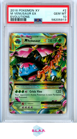 MEGA VENUSAUR EX POKEMON 2/108 2016 EVOLUTIONS HOLOFOIL ENGLISCH PSA 10 - Image 1