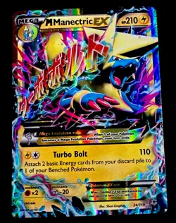 M Manectric EX #24/119 NM XY PHANTOM FORCES ULTRA RARE POKEMON TCG - Image 1