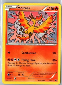 MOLTRES 9/124 RARE FATES COLLIDE POKEMON LP - Image 1