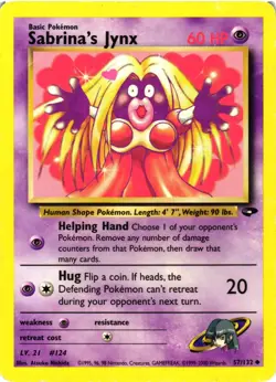 Pokemon TCG Sabrinas Jynx 57/132 Gym Challenge Unlimited DMG - Image 1