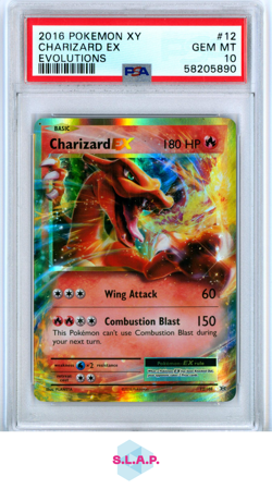 CHARIZARD EX POKEMON 12/108 2016 EVOLUTIONS HOLOFOIL ENGLISCH PSA 10 - Image 1
