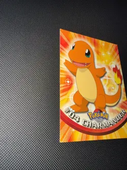 #04 Charmander 1999 TOPPS Pokemon TV Animation Edition Black Label Vintage MP - Image 2