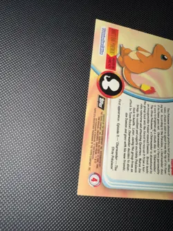 #04 Charmander 1999 TOPPS Pokemon TV Animation Edition Black Label Vintage MP - Image 5