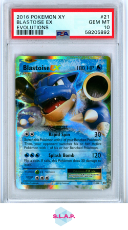 BLASTOIS EX POKEMON 21/108 2016 EVOLUTIONS HOLOFOIL ENGLISCH PSA 10 - Image 1