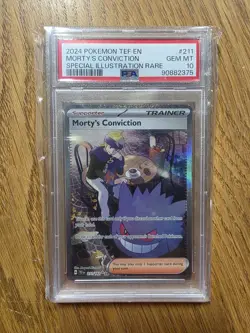Pokemon TCG - Morty’s Conviction 211/162 - Temporal Forces - SIR - PSA 10 - Image 1