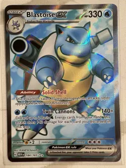 Pokemon SV151 Scarlet & Violet Blastoise EX 184/165 Ultra Rare Holo - Image 1
