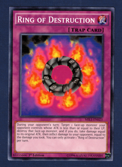 1x (NM) Ring of Destruction - MIL1-EN023 - Common - 1st Edition YuGiOh - Image 1