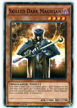 Skilled Dark Magician - YGLD-ENC19 - Common - 1st Edition - Lightly Played - Image 1