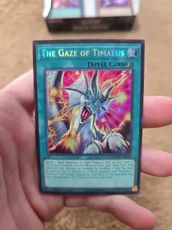 THE GAZE OF TIMAEUS MZMU-EN013 SECRET RARE 1st EDITION YUGIOH Pack Fresh!!! Mint - Image 1