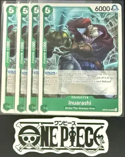 4x One Piece OP08-022 UC Inuarashi - ENG - Regular - Play Set - TCG - NM/M - Image 1