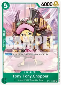 TONY TONY.CHOPPER OP13-030 UNCOMMON CARRYING ON HIS WILL ONE PIECE NM - Image 1