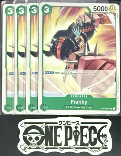 4x One Piece OP13-033 C Franky - ENG - Regular - Playset - TCG - NM/M - Image 1