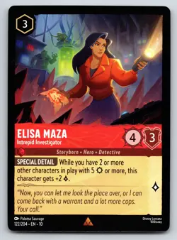 Disney Lorcana Elisa Maza Intrepid Investigator Whispers in the Well Rare #122/2 - Image 1