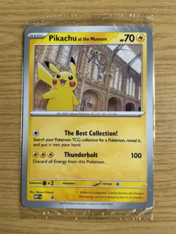 Pikachu At The Museum Pokemon TCG Brand New Sealed Promo Card - Image 1