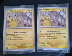 2x Pokemon TCG Promo - Pikachu at the Museum Card (Sealed) NM - Image 1