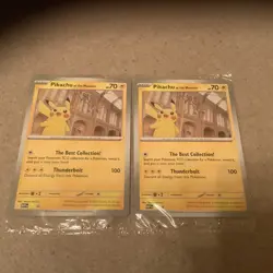 2x Pokemon TCG Promo Oversized Card - Pikachu at the Museum (Sealed) - UK - Image 1