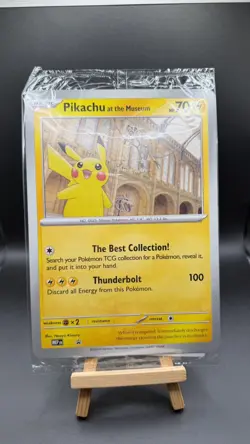 Pokemon TCG Promo Oversized Card - Pikachu at the Museum (Sealed) UK EXCLUSIVE - Image 1