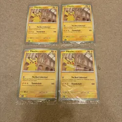 Pokemon TCG Pikachu At The Museum Promo Card X 4 - Image 1