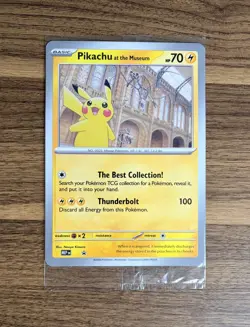 Pikachu at the Museum Pokemon JUMBO Promo Card - NEW & SEALED ⚡ - Image 1