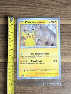 Pikachu at the Museum Pokemon JUMBO Promo Card - NEW & SEALED ⚡ - Image 3