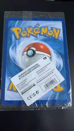 Pikachu At The Museum Pokemon X Natural History Museum. Jumbo Promo Card. Sealed - Image 2