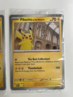 Pokemon TCG Pikachu At The Museum Jumbo Promo Card X2 - Image 2