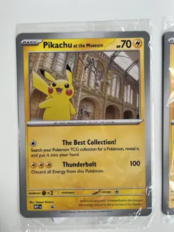 Pokemon TCG Pikachu At The Museum Jumbo Promo Card X2 - Image 3