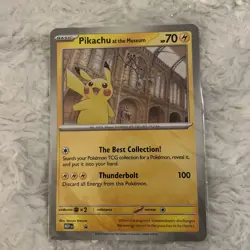 Pikachu At The Museum Pokemon X Natural History Museum. Jumbo Promo Card. Sealed - Image 1
