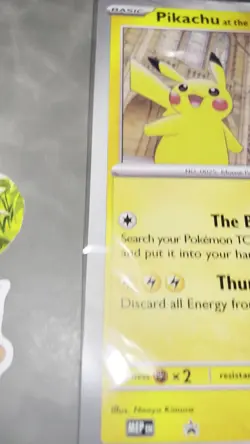 Pikachu At The Museum Pokemon X Natural History Museum. Jumbo Promo Card. Sealed - Image 2