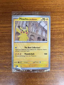 Pokemon TCG Pikachu At The Museum Promo Card - MEP ✅ sealed brand new! NHM - Image 1