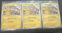 3x Pokemon TCG Pikachu At The Museum Jumbo Promo Card Sealed NHM - Image 2