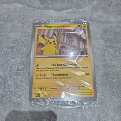Pikachu At The Museum, Pokemon X Natural History Museum Jumbo Promo Pokemon Card - Image 1