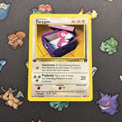 1st Edition Porygon 48/82 MP -Vintage Pokemon Card- Team Rocket (8q) - Image 1