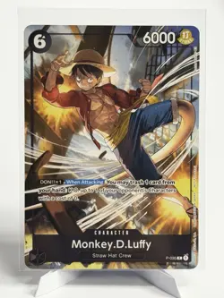 One Piece Card Game Monkey.D.Luffy (P-035) Promo 6000 Power Regular - Image 1