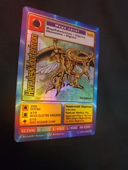 Digimon Cards 1999 Digi-Battle 1st Edition Foil HerculesKabuterimon ST-33 NM - Image 2