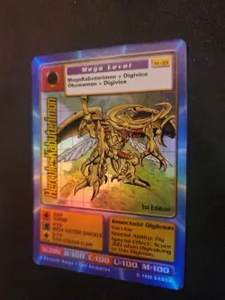 Digimon Cards 1999 Digi-Battle 1st Edition Foil HerculesKabuterimon ST-33 NM - Image 3