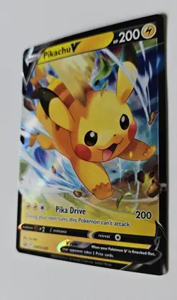 Pokemon TCG Pikachu V Sword & Shield SWSH285 Holo Promo + Sleeve/Code Card - Image 3