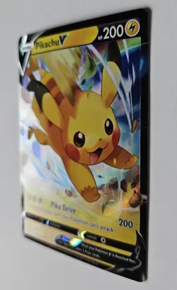 Pokemon TCG Pikachu V Sword & Shield SWSH285 Holo Promo + Sleeve/Code Card - Image 4