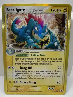 Pokemon Feraligatr Holo Rare Card 2/101 EX Dragon Frontiers HP / Damaged - Image 1