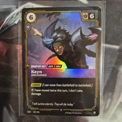 Foil Riftbound Kayn card 189/298 English League of Legends - Image 1