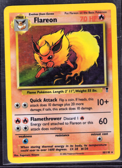 Flareon 10/110 Holo Rare Legendary Collection Pokemon Card LP - Image 1