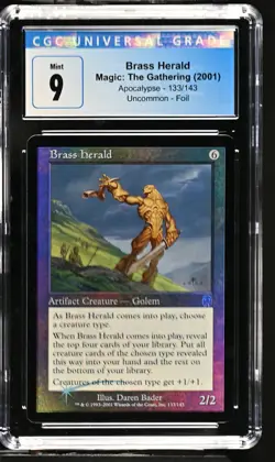 BRASS HERALD Apocalypse Foil U CGC 9 MTG [Nostalgium] - Image 1