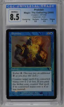 PROHIBIT Invasion Foil C CGC 8.5 Q++ MTG [Nostalgium] - Image 1