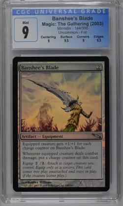 BANSHEE'S BLADE Mirrodin Foil U CGC 9 Q++ MTG [Nostalgium] - Image 1
