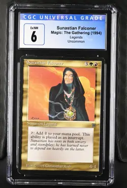 SUNASTIAN FALCONER Legends U CGC 6 MTG EDH [Nostalgium] - Image 1