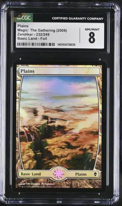 PLAINS Zendikar Foil CGC 8 MTG [Nostalgium] - Image 1